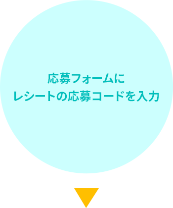 応募フォームにレシートの応募コードを入力